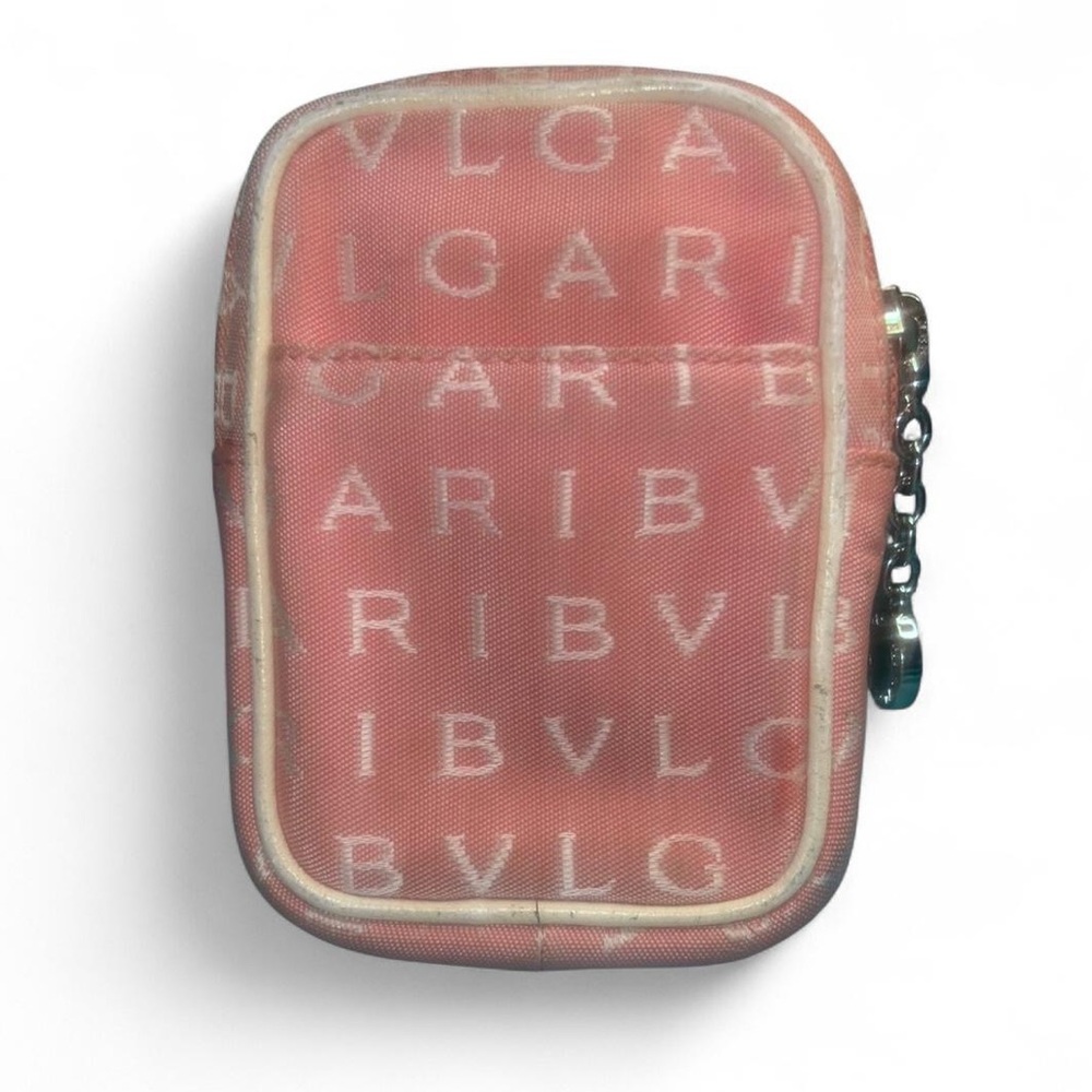 Bulgari Pink Logo Cosmetic Pouch - Picture 2 of 9